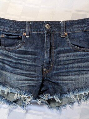 AMERICAN EAGLE OUTFITTERS WOMEN'S GIRL'S JEAN SHORTS SIZE 6 HI-RISE FESTIVAL